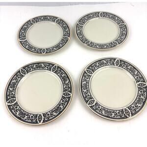 VTG Set Of 4 Momoyama Fine China Ivory Glazed Made in Japan Dessert Plates